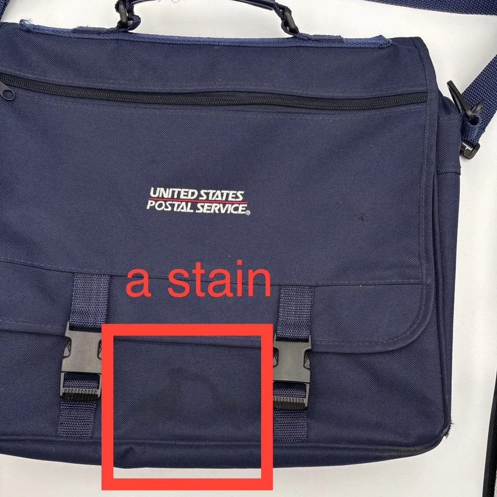USPS United States Postal Service Messenger Bag Navy Blue Canvas Mail Carrier